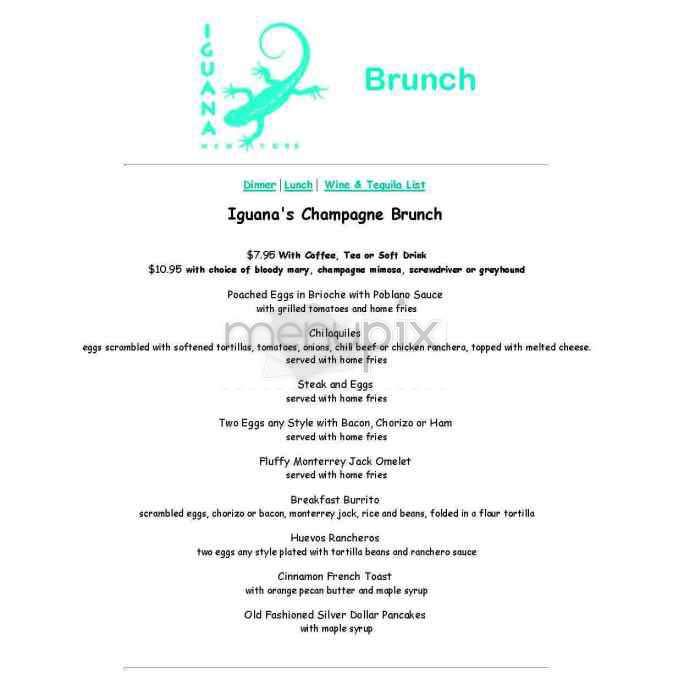 Iguana New York - New York, NY menu_pic