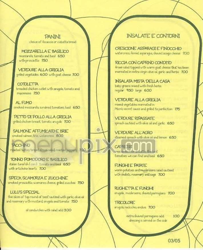Il Bagatto - New York, NY menu_pic