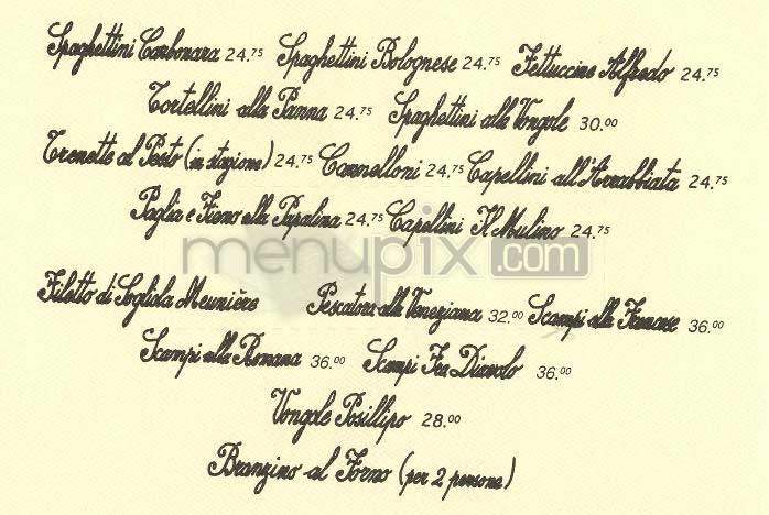 Il Mulino - New York, NY menu_pic