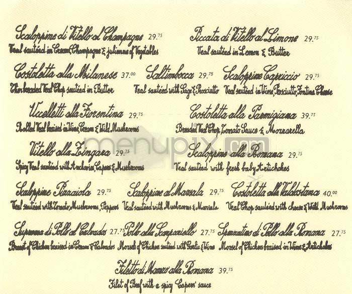 Il Mulino - New York, NY menu_pic