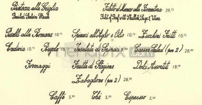 Il Mulino - New York, NY menu_pic