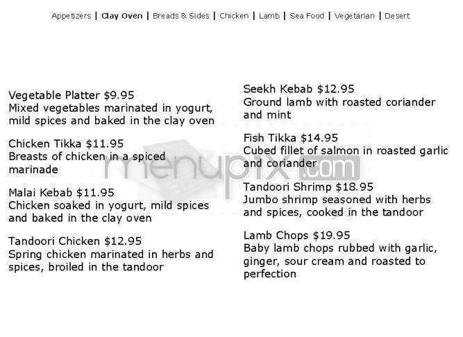 Indian Kitchen - New York, NY menu_pic