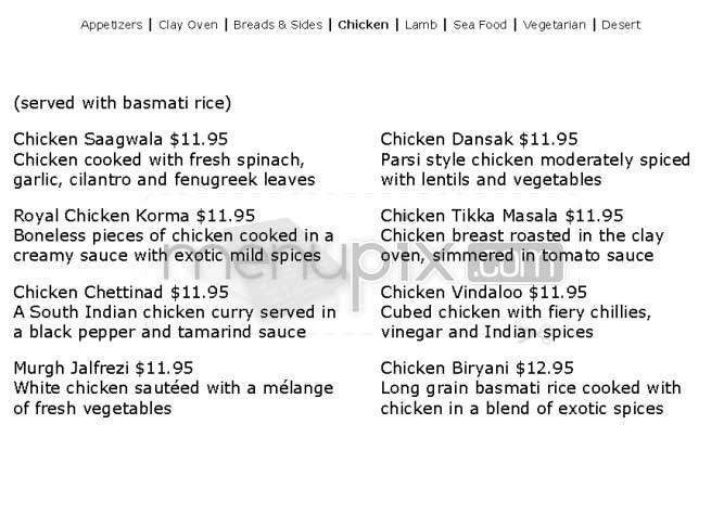 Indian Kitchen - New York, NY menu_pic
