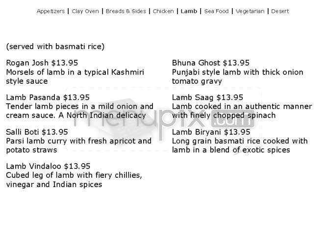 Indian Kitchen - New York, NY menu_pic