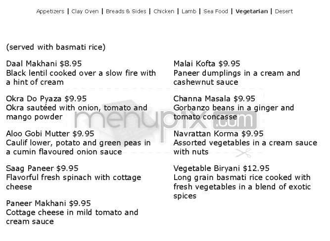 Indian Kitchen - New York, NY menu_pic