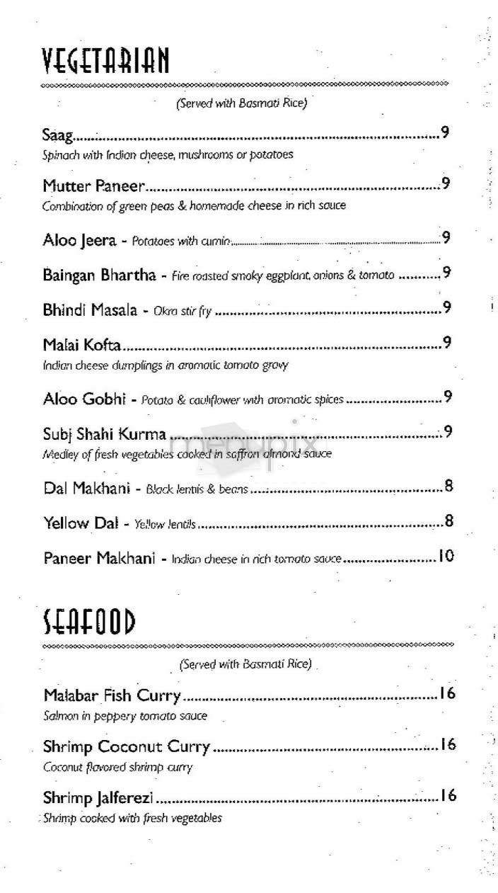 Indigo - New York, NY menu_pic