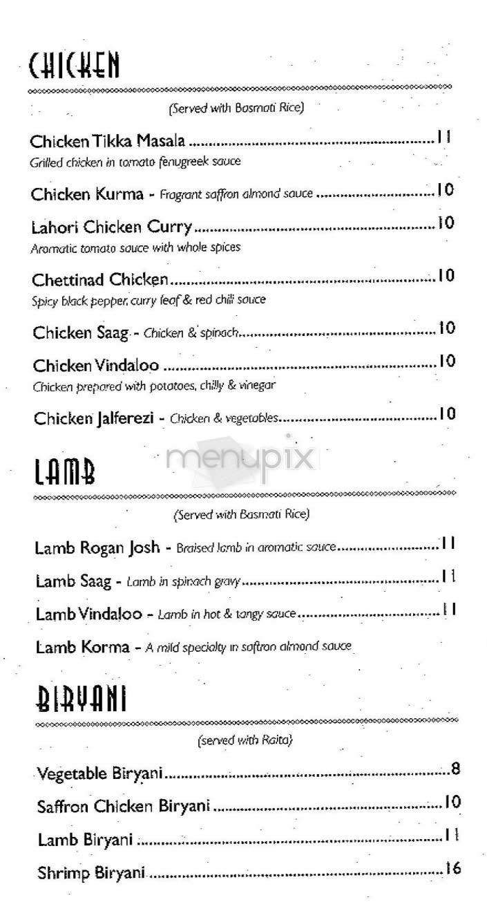 Indigo - New York, NY menu_pic