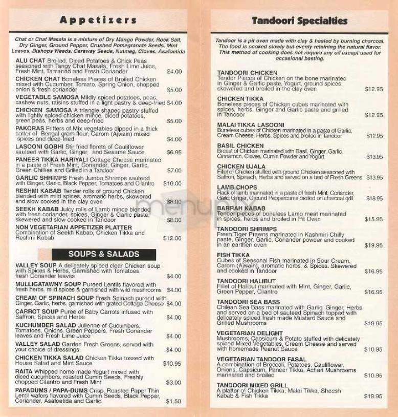 Indus Valley - New York, NY menu_pic