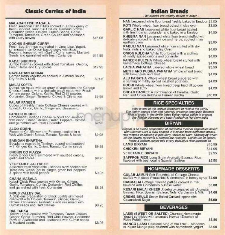 Indus Valley - New York, NY menu_pic