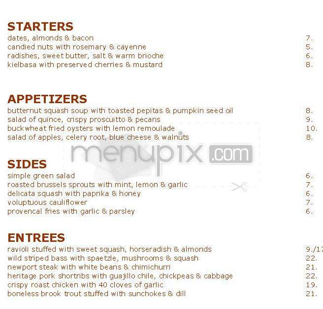 Inside - New York, NY menu_pic
