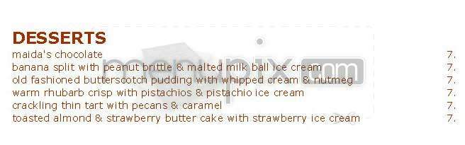 Inside - New York, NY menu_pic