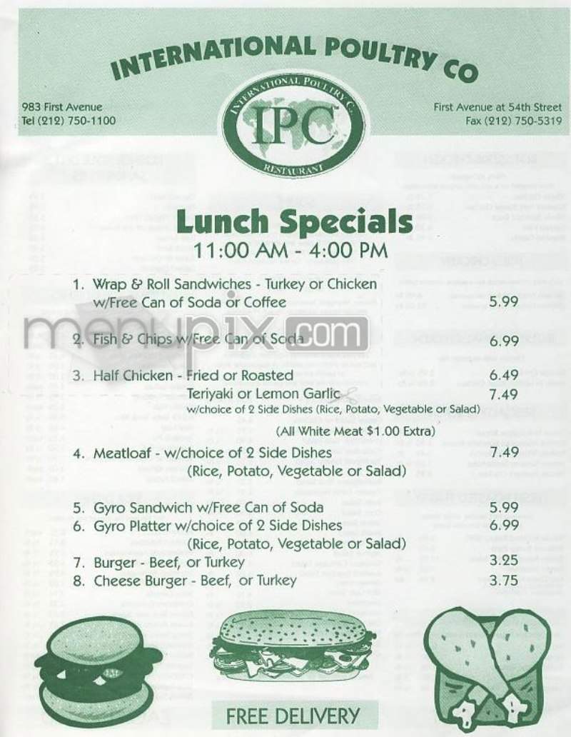 International Poultry Co - New York, NY menu_pic