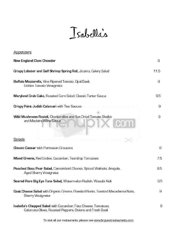 Isabella's - Easton, PA menu_pic