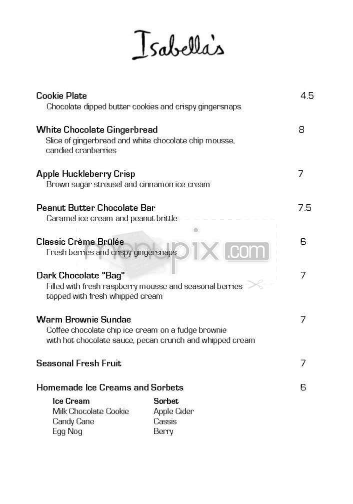 Isabella's - Easton, PA menu_pic
