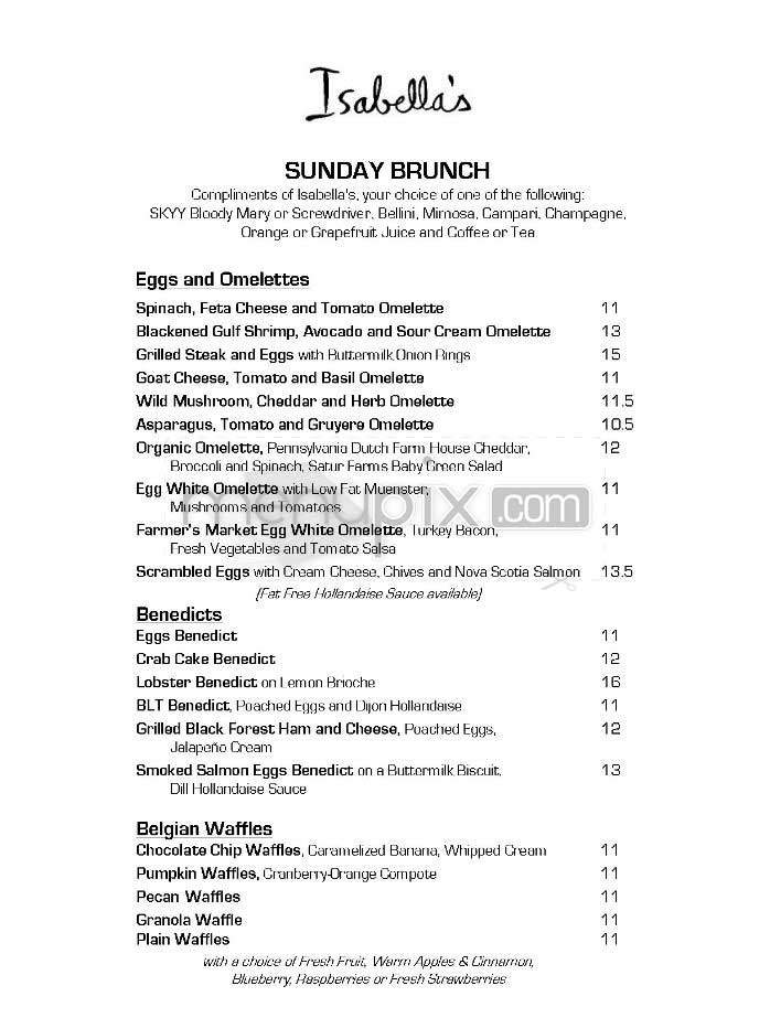 Isabella's - Easton, PA menu_pic