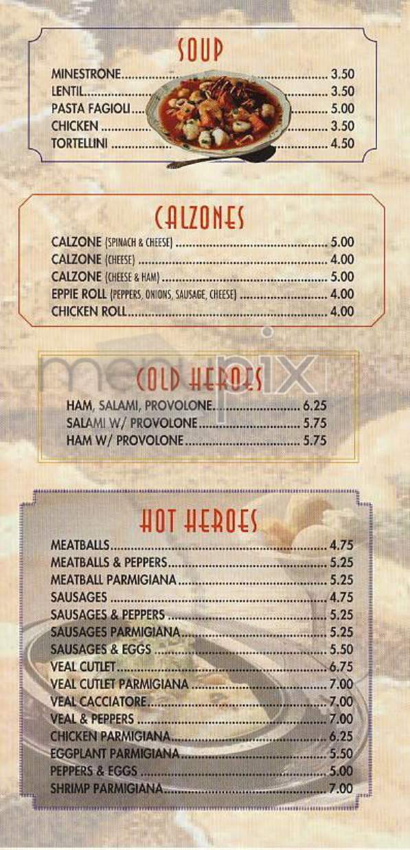 Italian Village Pizzeria - New York, NY menu_pic