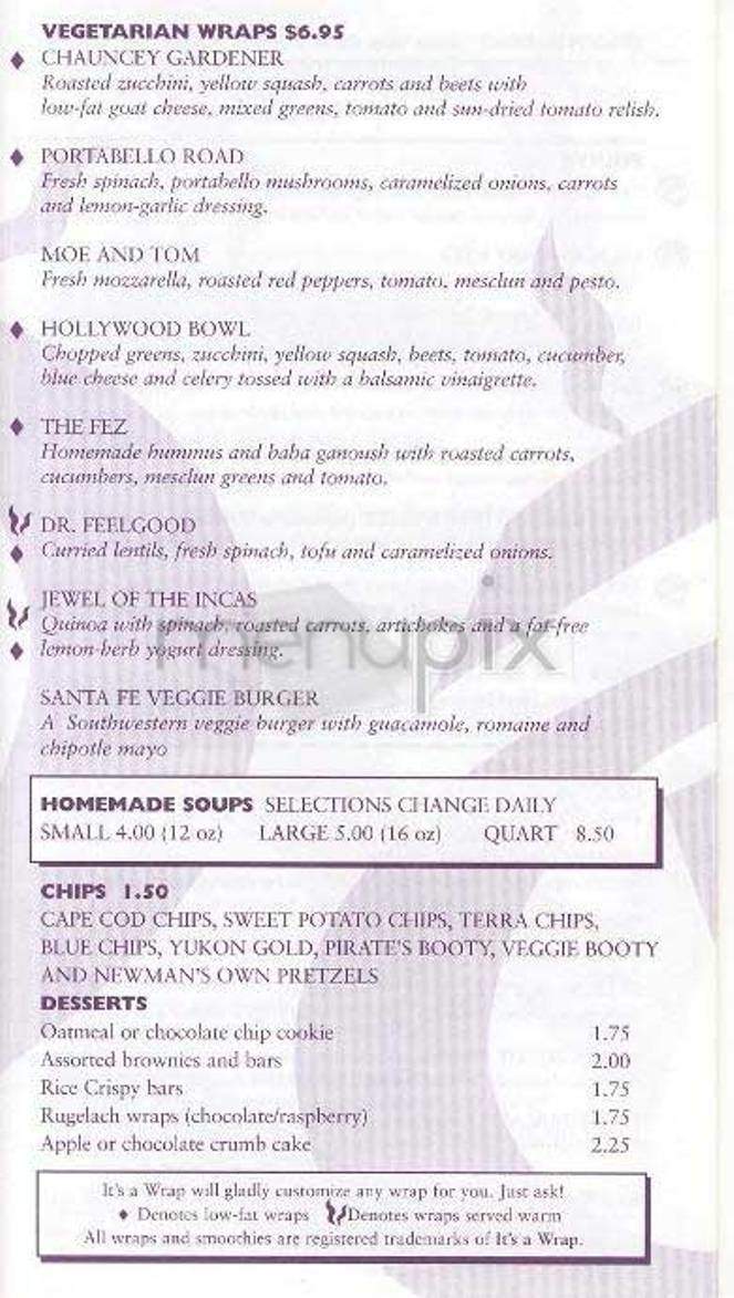It's A Wrap - New York, NY menu_pic
