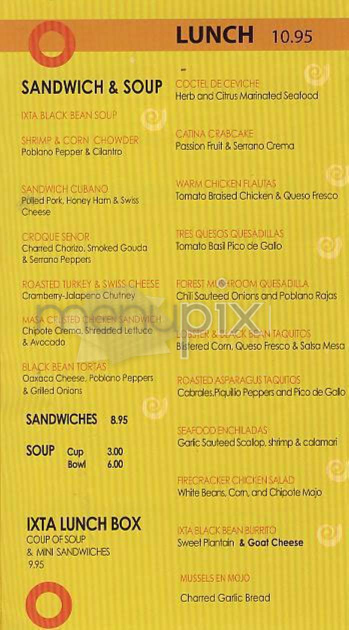Ixta - New York, NY menu_pic