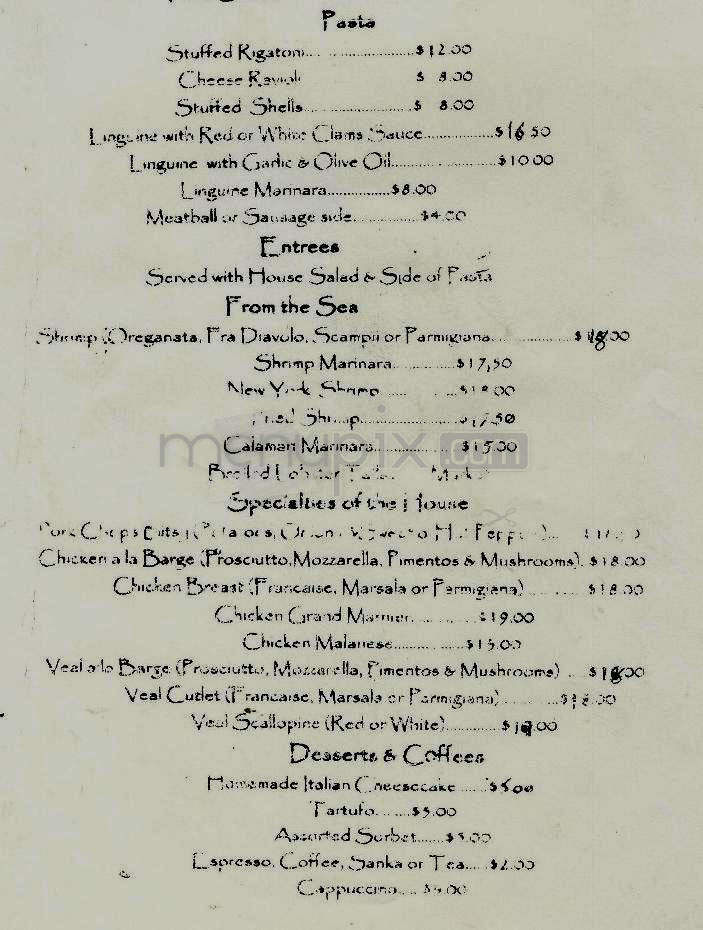 The Barge Inn - Jersey City, NJ menu_pic
