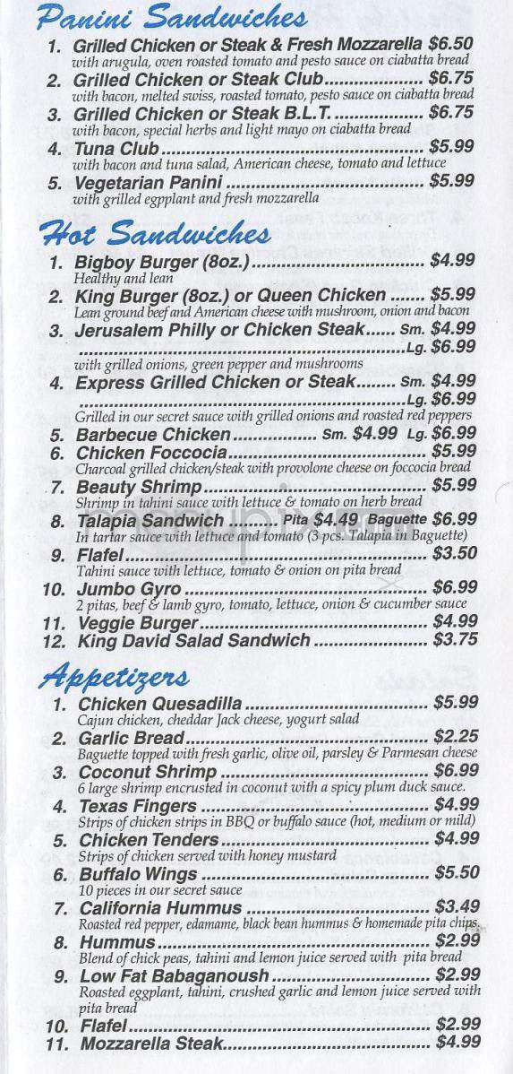 Casablanca - Jersey City, NJ menu_pic