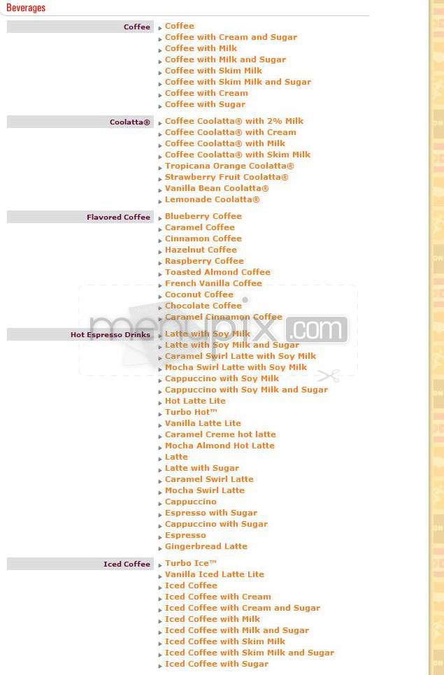 Dunkin' - Jersey City, NJ menu_pic