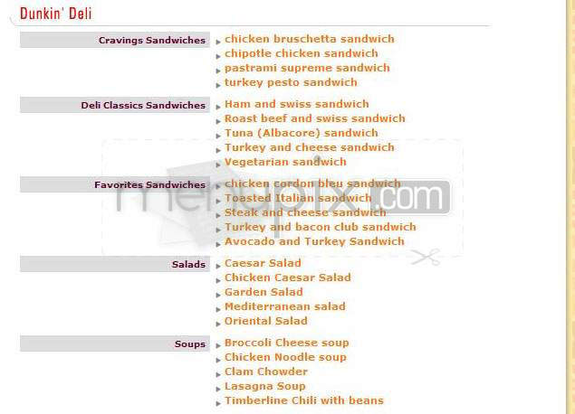 Dunkin' - Jersey City, NJ menu_pic