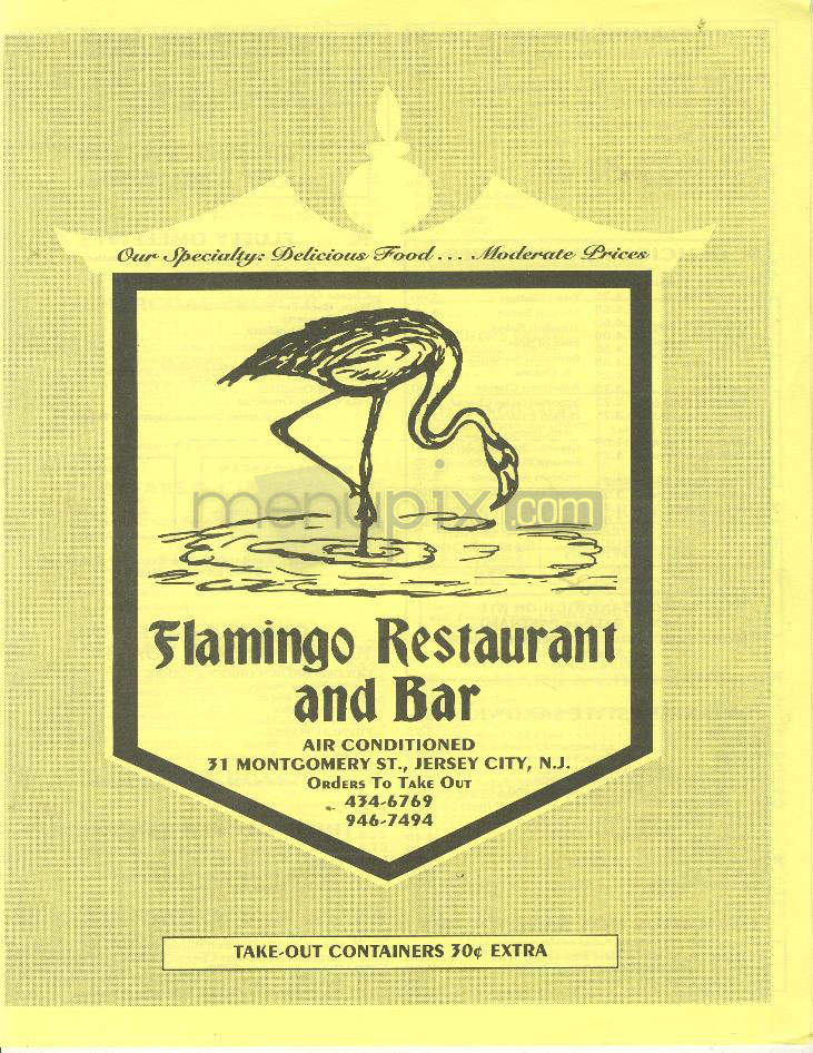 Flamingo Restaurant and Bar - Jersey City, NJ menu_pic