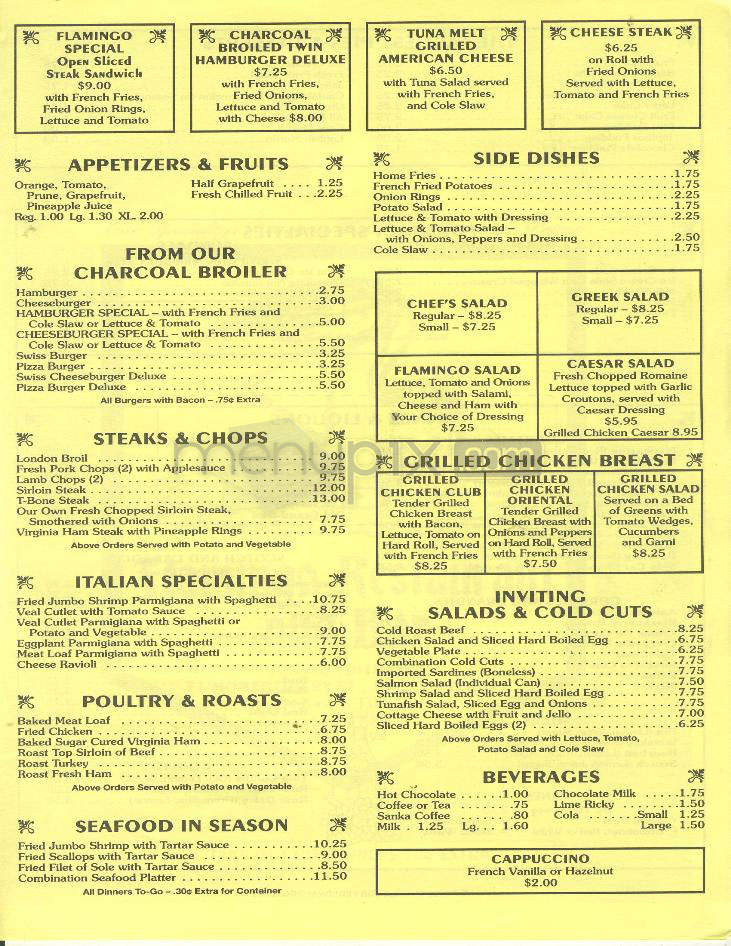 Flamingo Restaurant and Bar - Jersey City, NJ menu_pic