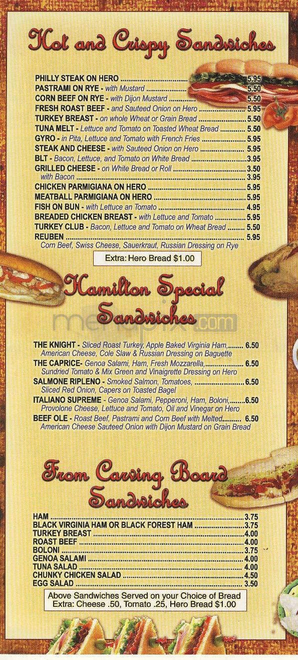 Hamilton Park Market - Jersey City, NJ menu_pic