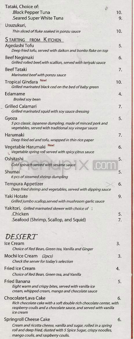 Hon Shu Sushi - Jersey City, NJ menu_pic