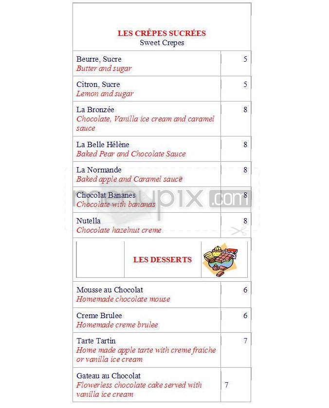 Madame Claude Cafe - Jersey City, NJ menu_pic