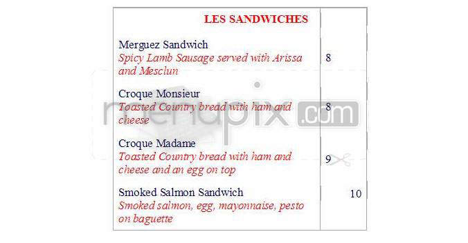 Madame Claude Cafe - Jersey City, NJ menu_pic