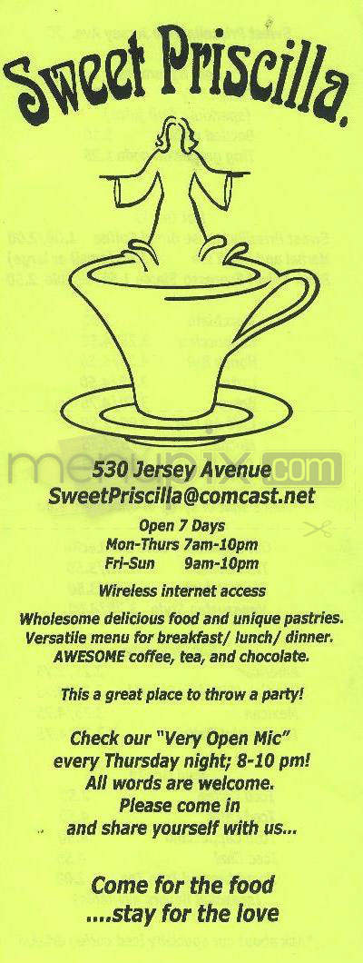 Sweet Priscilla - Jersey City, NJ menu_pic