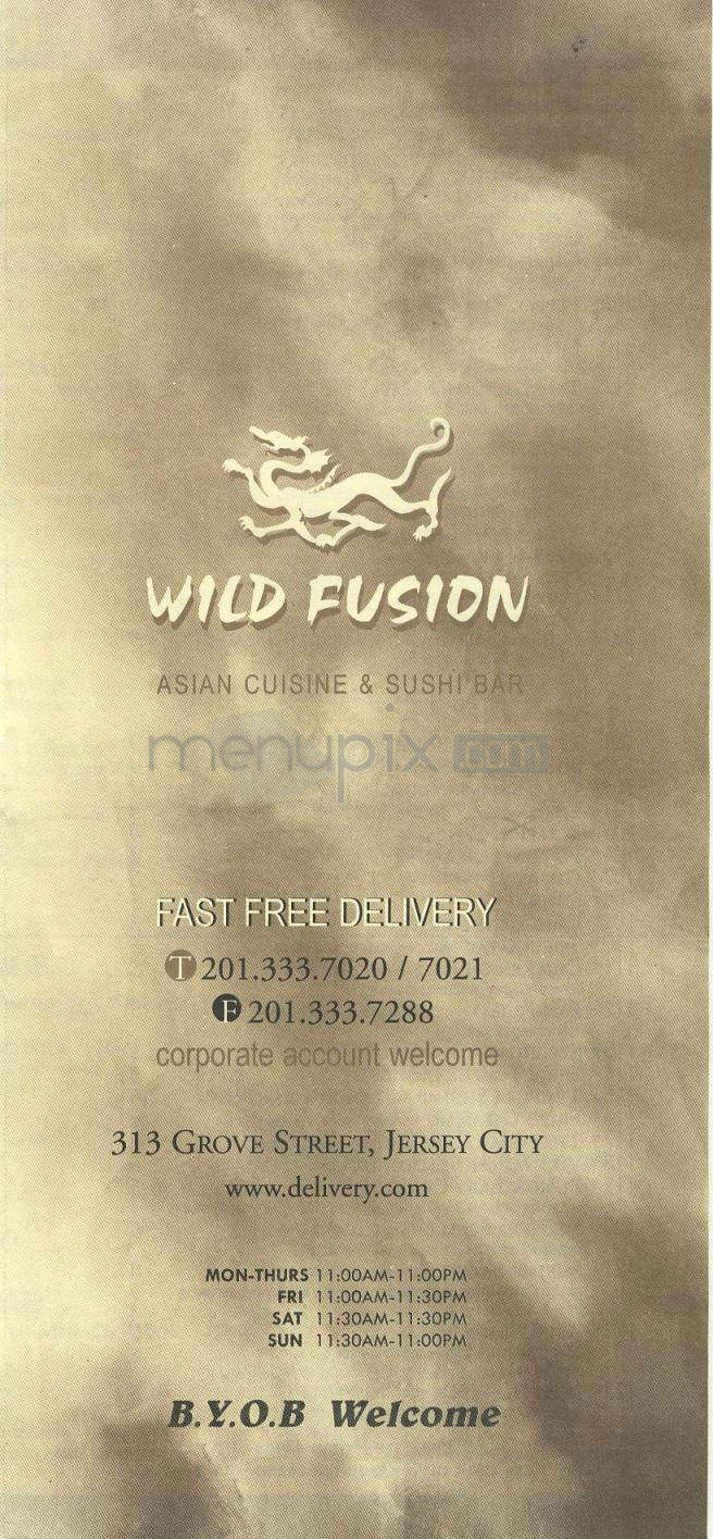 Wild Fusion - Jersey City, NJ menu_pic