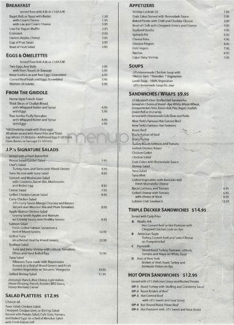 J P Mustard - New York, NY menu_pic
