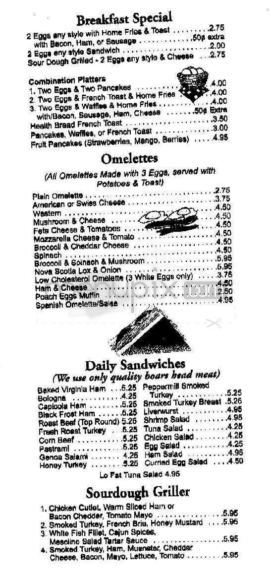 Jane's Deli - New York, NY menu_pic