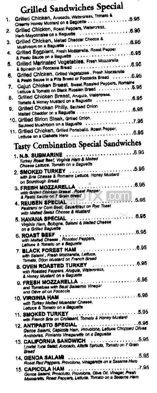 Jane's Deli - New York, NY menu_pic