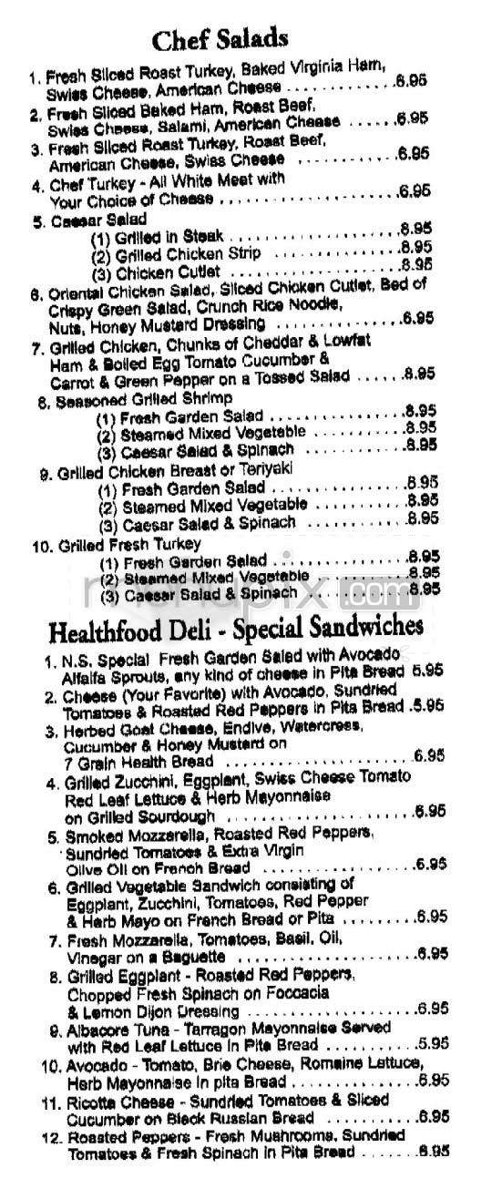 Jane's Deli - New York, NY menu_pic