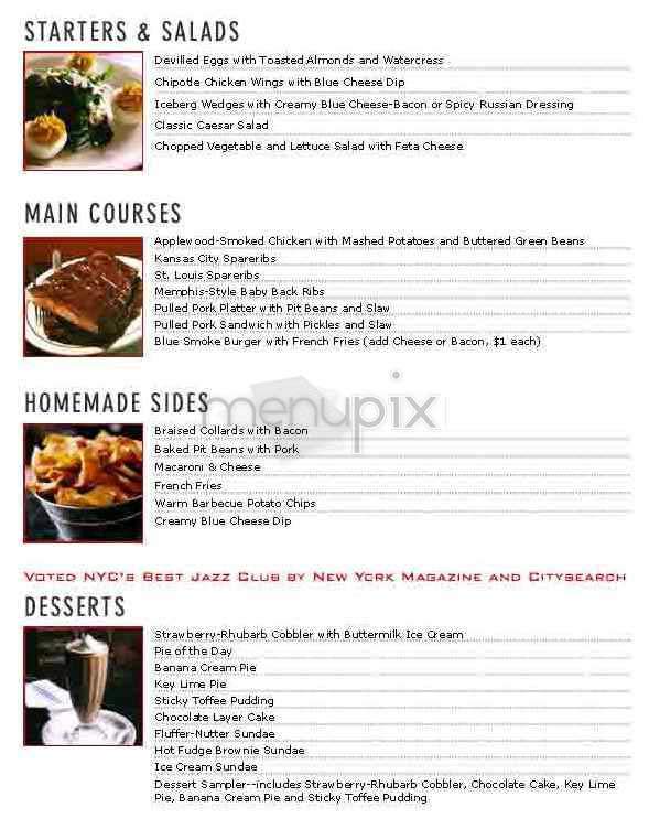 Jazz Standard - New York, NY menu_pic