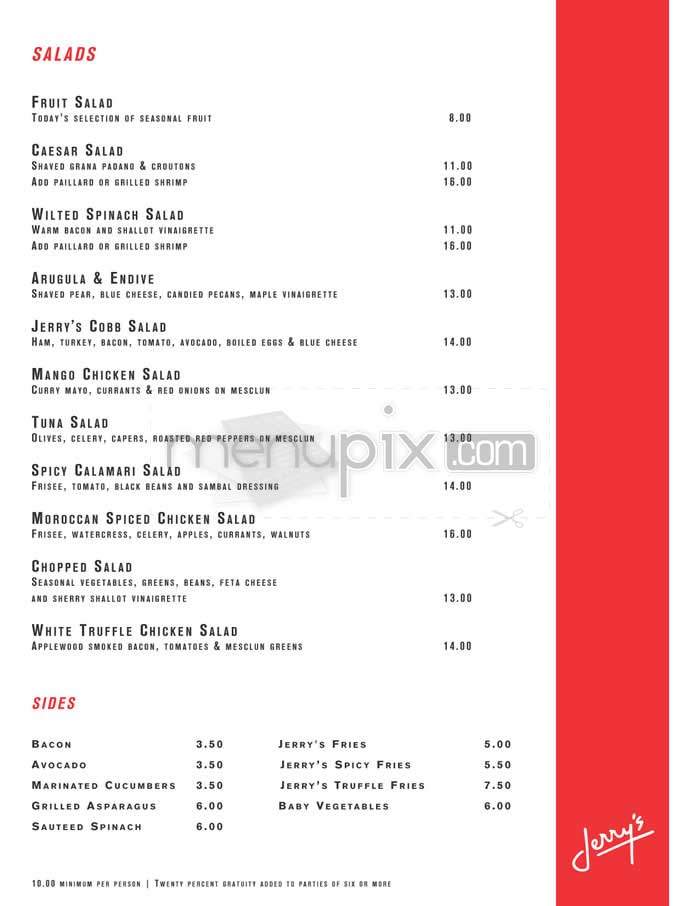 Jerry's - Le Claire, IA menu_pic