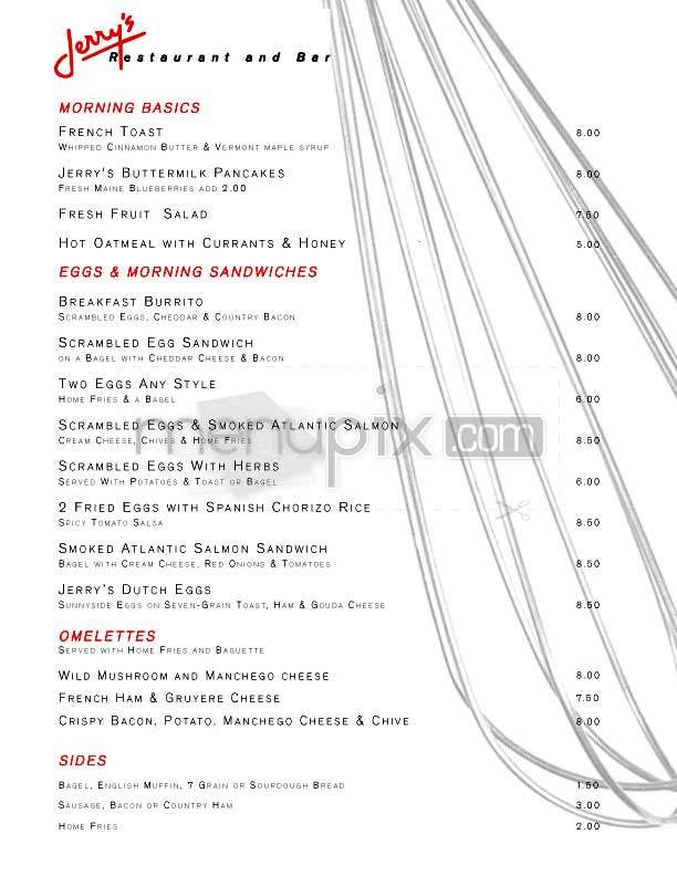 Jerry's - Le Claire, IA menu_pic