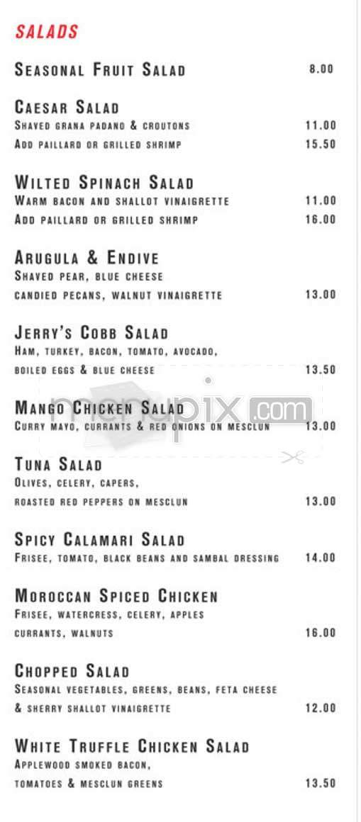 Jerry's - Le Claire, IA menu_pic