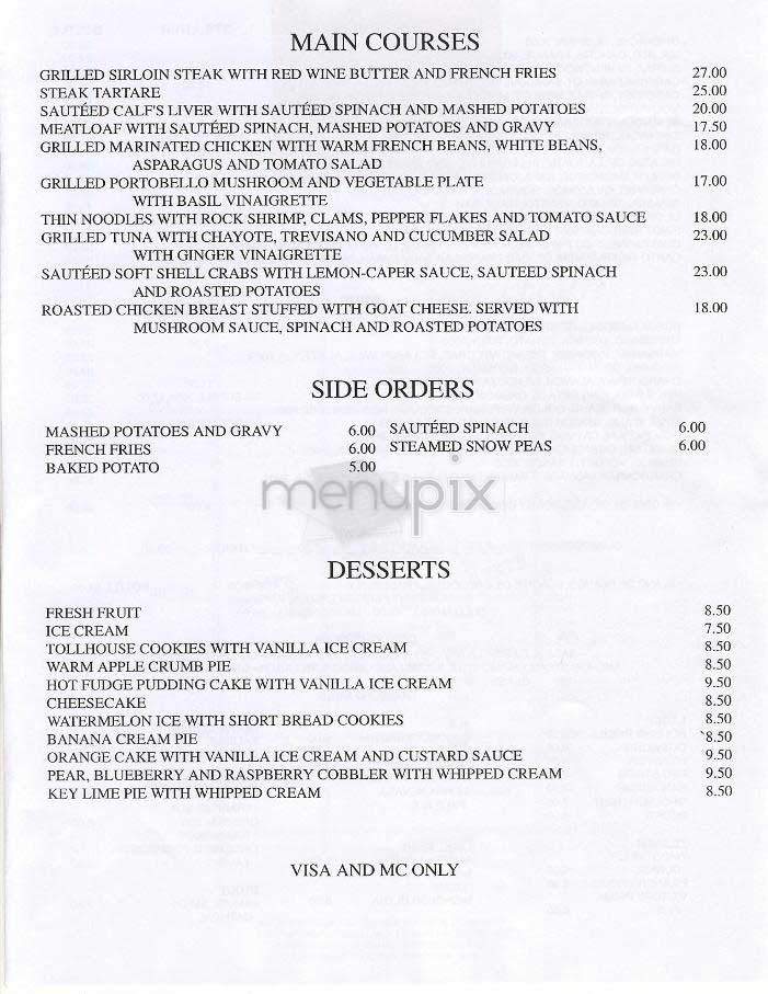 Joe Allen - New York, NY menu_pic