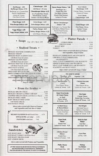 Joe Jr. Restaurant - New York, NY menu_pic