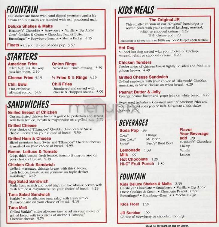 Johnny Rockets - New York, NY menu_pic