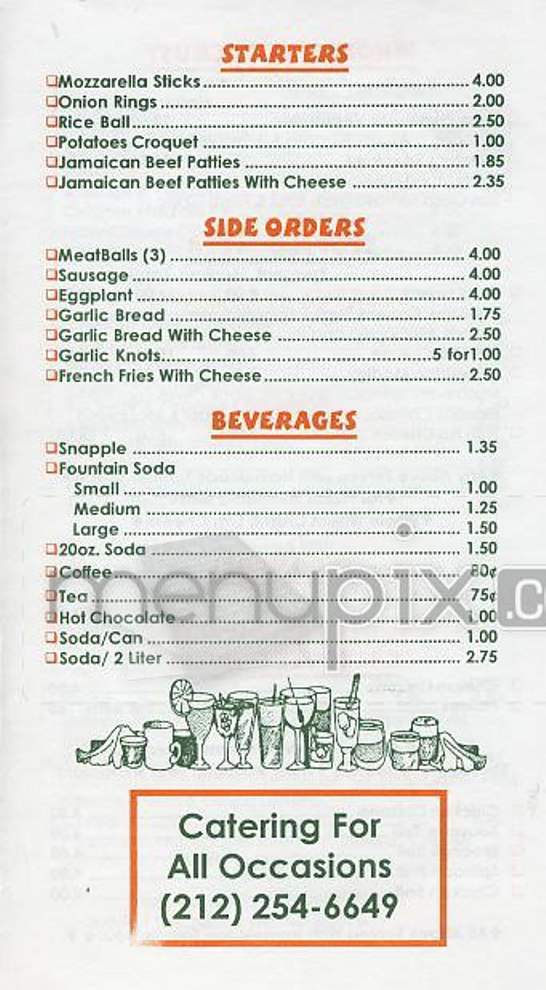 Johnny's Pizza - Southington, CT menu_pic