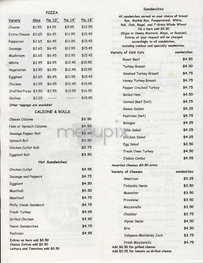 John's Deli - New York, NY menu_pic