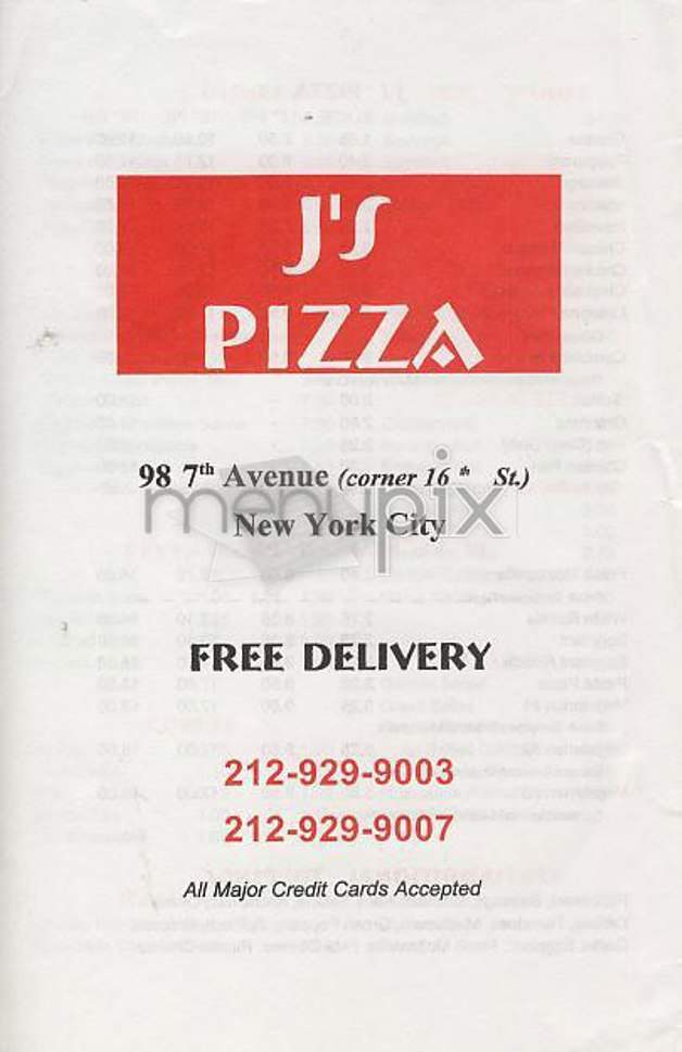 Pizza Plus - New York, NY menu_pic
