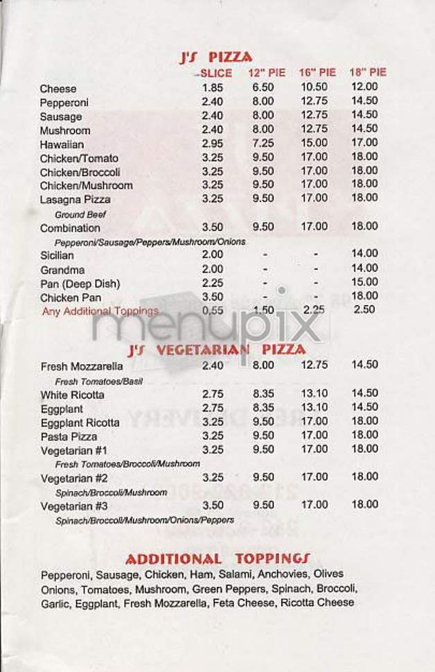 Pizza Plus - New York, NY menu_pic