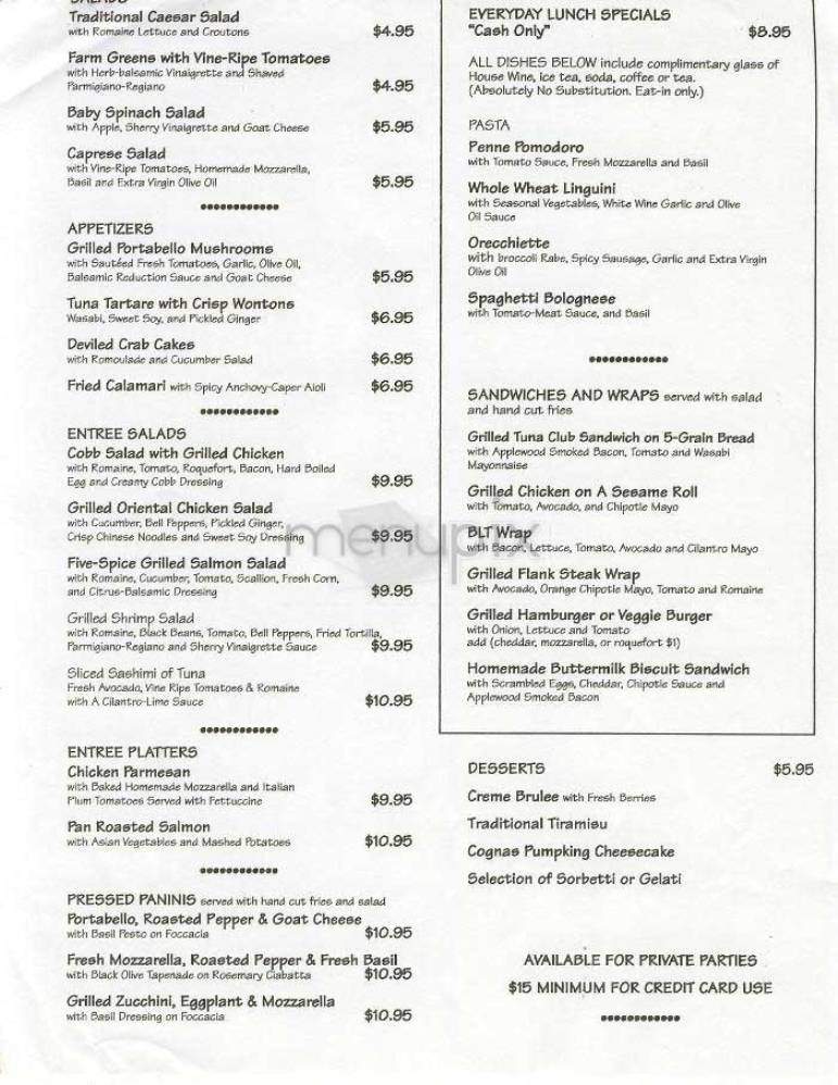 Julian's - New York, NY menu_pic